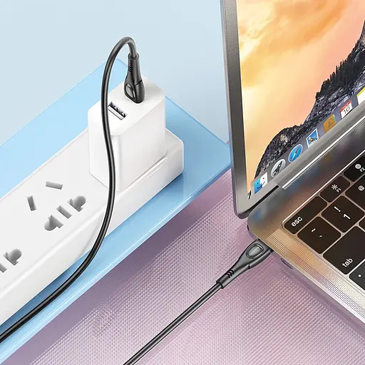 Кабель BOROFONE BX98 Type-C to Type-C Superior 60W charging data cable Black - фото 5