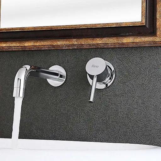 Змішувач для умивальника Rea Lungo chrom + BOX хром прихованого монтажу (настінний) REA-B0521 Хром - фото 4