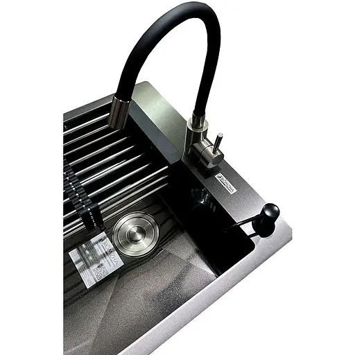 Комплект мойка + смеситель Romzha Arta U-450S BL(C) - фото 4