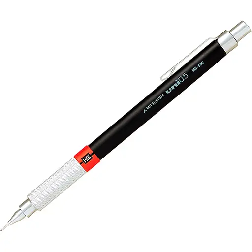Карандаш механический Uni Mitsubishi 0.5 мм (M5-552 BLACK(JP)) - фото 1