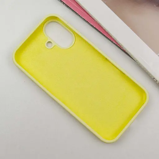 Чехол Epik Silicone Case Full Protective AA для Apple iPhone 16, 6.1 Желтый/Mellow Yellow - фото 3