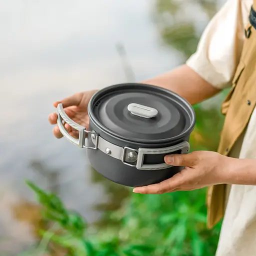 Набір посуду (2 каструлі чайник сковорода) Naturehike CNK2450CF010 алюміній - фото 7