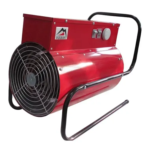 Електрична теплова гармата Vulkan 9,0 кВт, площа обігріву, червоний, підлоговий, 380 В (9000 ТП) - фото 1