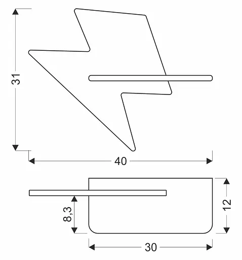 Настінний світильник Candellux 21-19547 LIGHTNING - фото 3