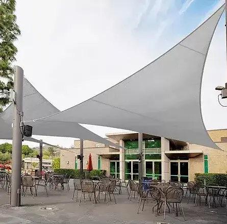 Тент навіс затінюючий трикутний 4х4х4м Оксфорд (Сірий) - фото 2