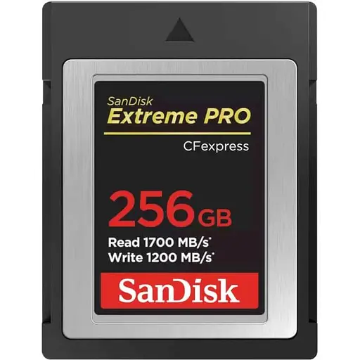 SanDisk Extreme PRO CFexpress Card Type B, 256GB, 1700MB/s Read, 1200MB/s Write, EAN: 619659180843 - фото 1