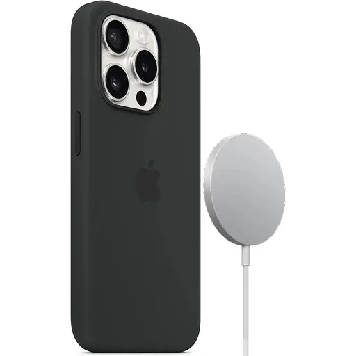 Оригинальный силиконовый чехол Apple Silicone Case MagSafe для iPhone 15 Pro Max (6.7") Midnight (MT1M3ZM/A)
