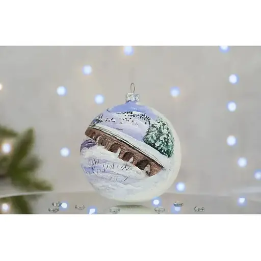 Ялинкова прикраса Санта Шоп Різдвяна подорож скло (4820001179842) - фото 2