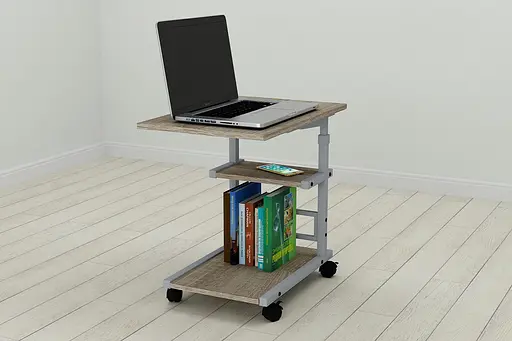 Стіл приставний Ferrum-decor Адан 62x40x60 метал Сірий ДСП Дуб Дуб Сонома Трюфель 16мм (FRD-102502) - фото 3