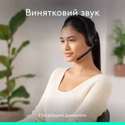 Гарнітура Logitech Zone 300 Wireless Headset BT Black (981-001407) (6996322) - фото 2