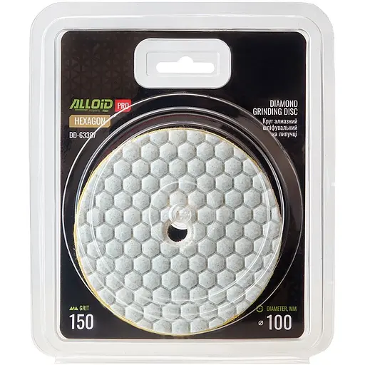 Круг алмазний Alloid Building Tools Hexagon шліфувальний на липучці 100 мм зерно 150 (DD-63387) - фото 4