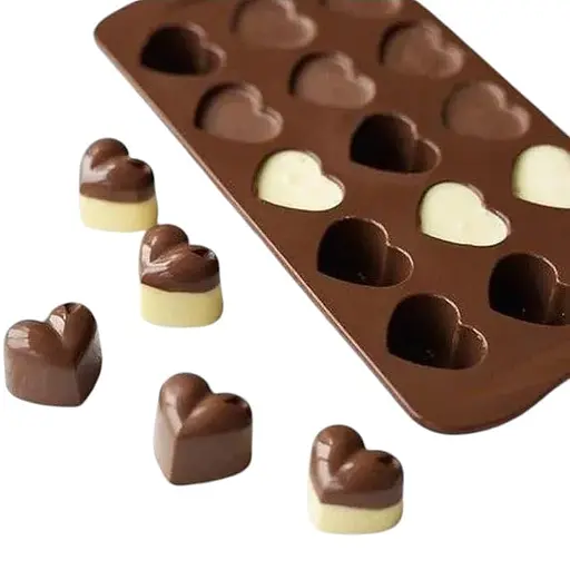 Форма силиконовая Empire Сердце шоколад лед на 15 изделий 22х10х2 см 7157