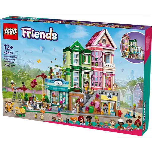 Конструктор LEGO Friends Хартлейк-Сіті. Квартири та крамниці 2040 деталей (42670) - фото 2