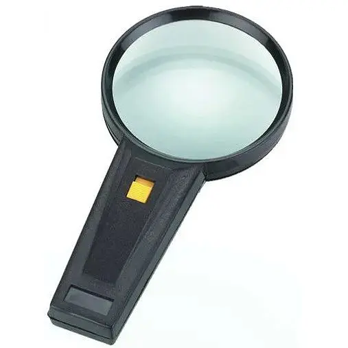 Лупа ручная круглая с подсветкой, 2,5Х, диам-90 мм, Magnifier 82015 - фото 1