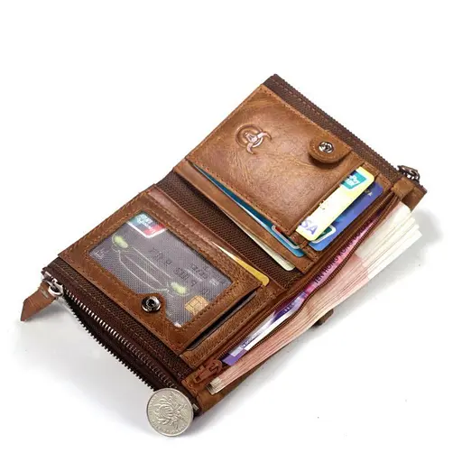 Мужской кожаный кошелек BULL 9.5х12х2 см acs0029270 - фото 7