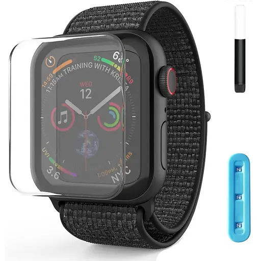 Защитное стекло DK для Apple Watch 44mm (Series 4 / 5 / 6 / SE1 / SE2) UV Curved (09224) (clear) - фото 2