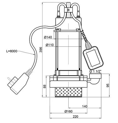 Дренажный насос Thermo Alliance QSD6-22-0,75 с поплавком TAQSD622075 - фото 4