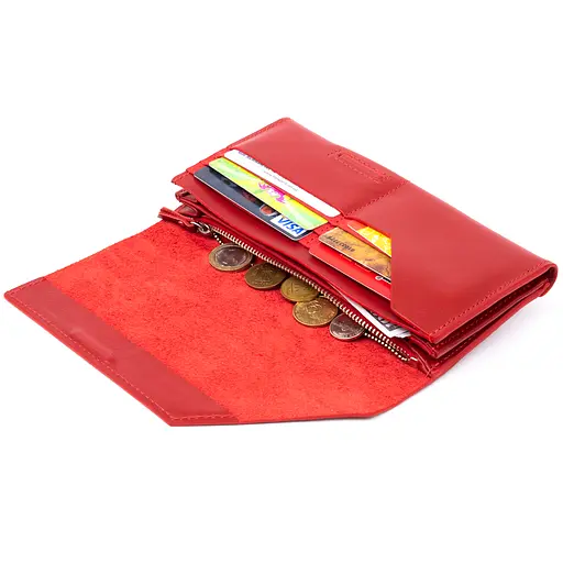 Женский кожаный кошелек-клатч Grande Pelle 20х10х2.5 см acs0015920 - фото 3