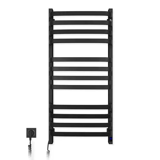 Электрический полотенцесушитель Navin Stugna 480x1000 Sensor левый черный муар 12-028153-3680, Черный матовый, Левое, Электронный - фото 2