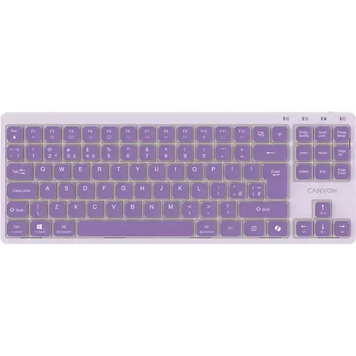 Клавиатура Canyon Keyboard OnType 10 Low Profile EN Wired Violet (CNS-HKB10V) - фото 1