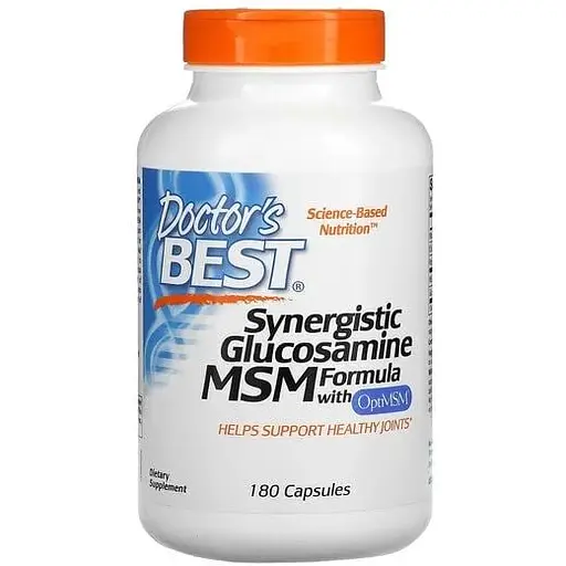 Препарат для суставов и связок Doctor's Best Synergistic Glucosamine MSM Formula, 180 капсул
