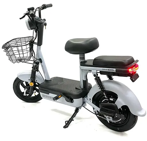 Электроскутер Двухместный Crosser Mini+Pas-система Серый - фото 4