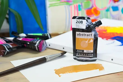 Акриловая краска Sennelier Abstract, 120 мл, Сиена натуральная (Raw Sienna) - фото 4