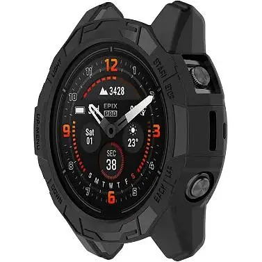 Чехол-бампер DK CDK Силикон Outlines для Garmin Epix Pro (Gen 2) 51mm (016387) (black) - фото 3