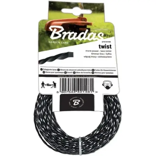 Волосінь для тримера Bradas TWIST "кручена" 1,6мм х 15м ZTS1615K - фото 1