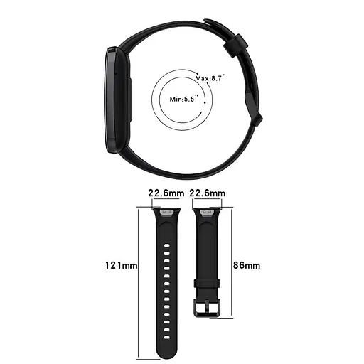 Силіконовий ремінець Tamister для Xiaomi Mi Smart Band 7 Pro Midnight blue - фото 5