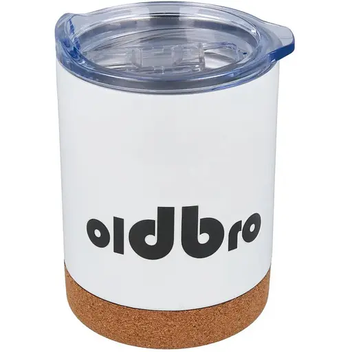 Кавовий кухоль OldBro для старого друга з корковим дном 360 мл WhiteClassic із нержавіючої сталі з подвійними стінками - фото 1