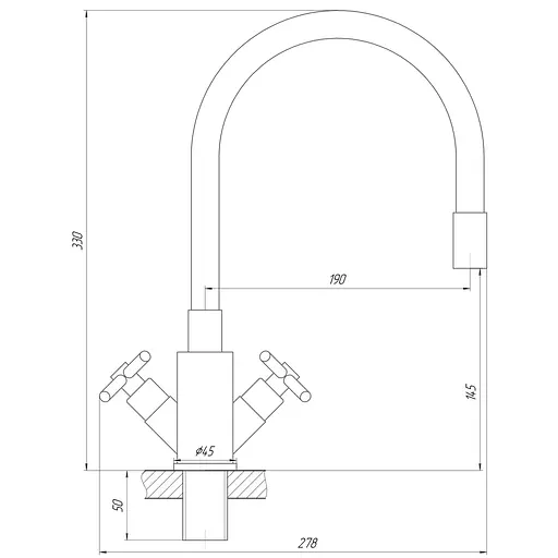Змішувач для кухні Globus Lux DUKAT SD4-203SB - фото 4