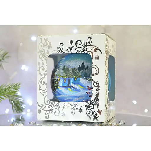 Ялинкова прикраса Санта Шоп Околиця села скло (4820001106916) - фото 4