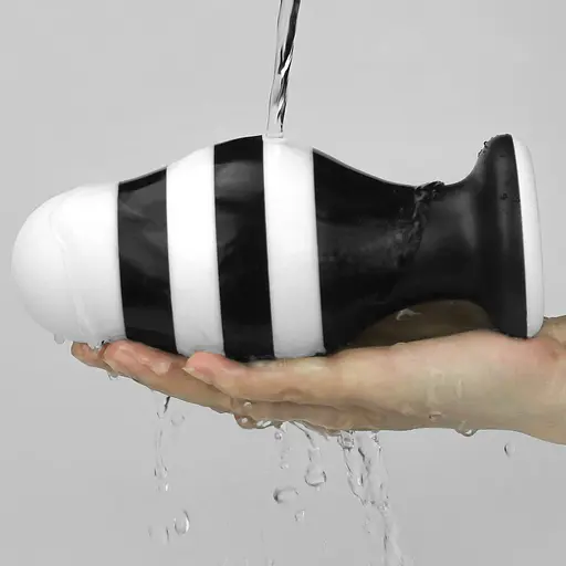 Анальна пробка LoveToy X-Missioner 17 см (чорно-білий) - фото 12