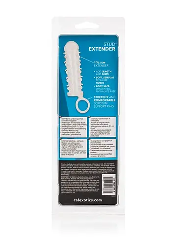 Насадка на пенис CalExotic Stud Extender 14 см прозрачный - фото 4