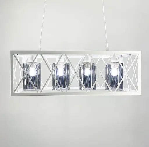 Світильник Loft на 4 лампи з скляними плафонами Line.F Колір плафона Графітовий - фото 3