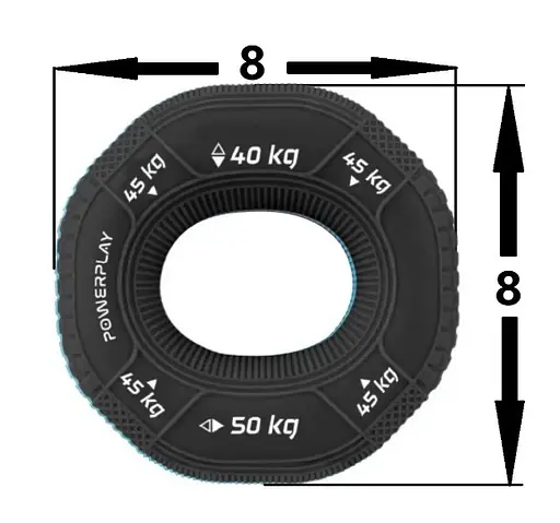 Еспандер кістьовий PowerPlay силіконовий PP-4331 Hand Grip Hard 40-45-50 кг Чорний (PP_4331_Black_(40-45-50)) - фото 3