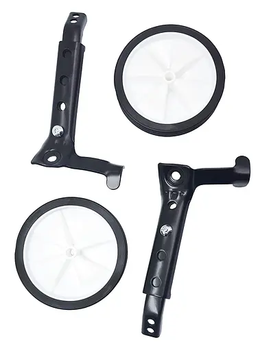 Опорні (тренувальні / додаткові) колеса для велосипеда зі швидкостями (під перекидку) 16-24" чорний з білим (G0001002) - фото 2