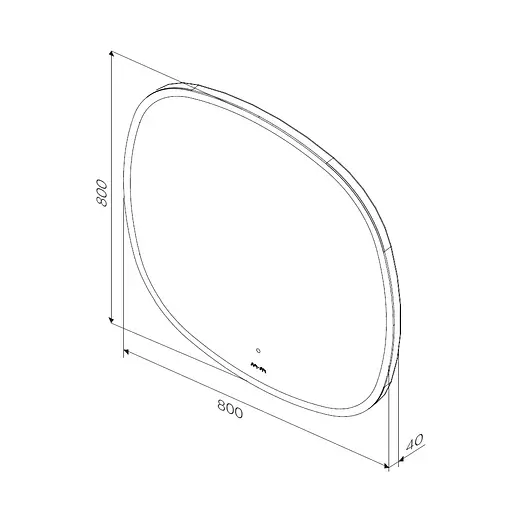 Зеркало универсальное с LED-подсветкой Am.Pm Universal сенсорное 80 см белый M8FMOX0801WGH38, Белый - фото 6