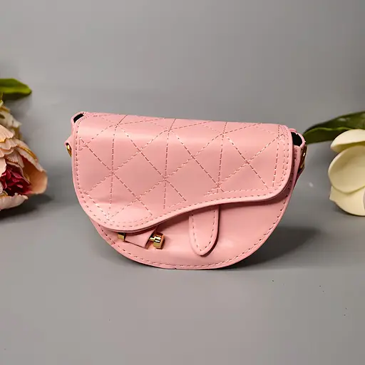 Детская сумка на цепочке из экокожи 16х11х5 см розовая (24-328) - фото 2