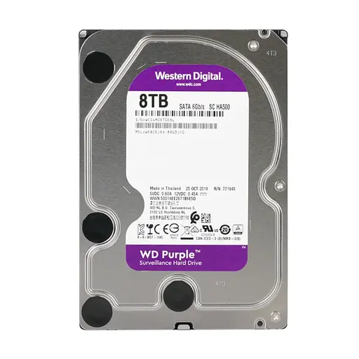 Жесткий диск 3.5" 8TB 64MB Western Digital Purple WD80EJRX (090-00012)