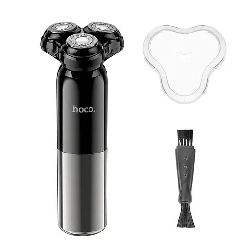 Электробритва Hoco HP35 — роторная бритва для мужчин, 600 mAh, IPX7, три лезвия, 60 минут работы - фото 3
