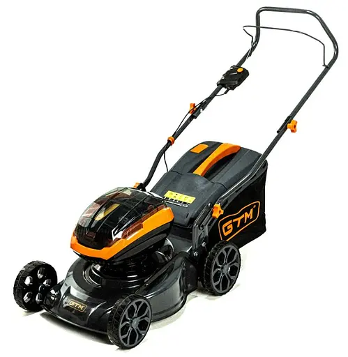 Газонокосарка акумуляторна GTM BLM42 2x18 В + 2 АКБ та 2 ЗП (BLM42_KIT) - фото 1