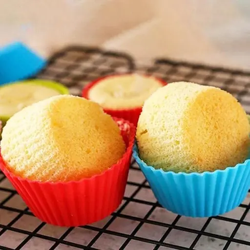 Набір силіконових форм для випічки кексів, мафінів, міні-тортиків 12 шт., A-plus 85544 - фото 5