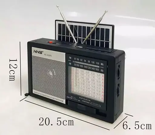 Радиоприемник с USB SD TF Mp3-плеером фонариком с Solar панелью - фото 5