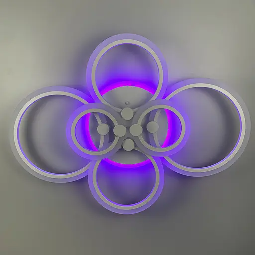 Светодиодная люстра Senta на 6 колец в белом корпусе Line.F A 2374/6 RGB WT - фото 8