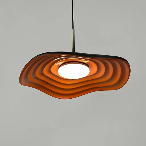 Подвесной светильник-цветок в черно-оранжевом корпусе Ø 40х25 см | Line F | Ст. SGA31-280 Black+Red - фото 6