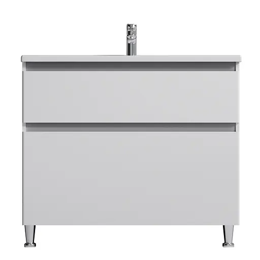 Тумба з умивальником AM.PM X-Joy підлогова 100 см 2 ящики білий M85-FSX1002-WC1002WG38 Білий - фото 8