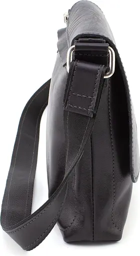 Чоловіча шкіряна сумка через плече GRANDE PELLE 20х15х5 см sum0022226 - фото 2