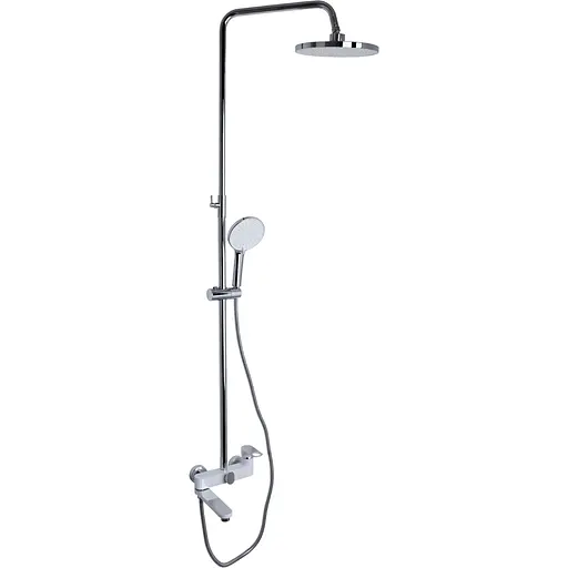 Душова система універсальна Qtap Jay на три споживача (з виливом) QTJAY111CRW45555 Chrome/White, Білий - фото 1